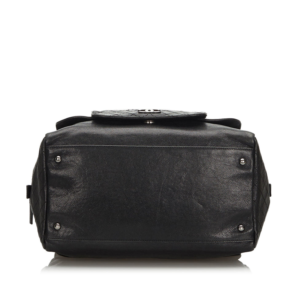 Chanel Dark Brown Leather Pocket in the City Shoulder Bag