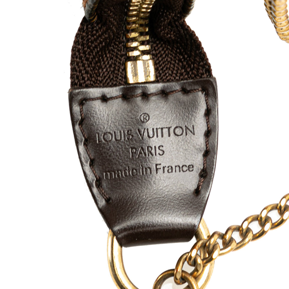 Brown Louis Vuitton Damier Ebene Trunks and Bags Mini Pochette Accessoires