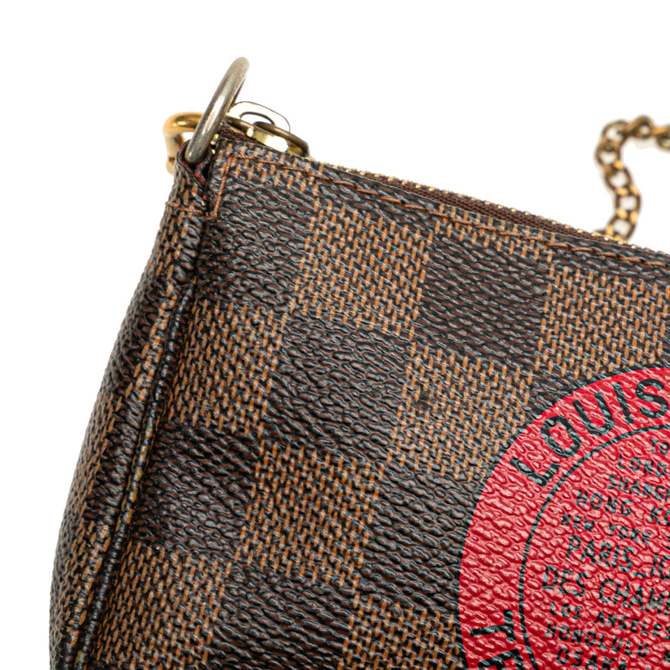 Brown Louis Vuitton Damier Ebene Trunks and Bags Mini Pochette Accessoires