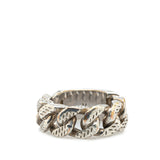 Silver Louis Vuitton Silver Damier Chain Ring M
