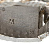 Silver Louis Vuitton Silver Damier Chain Ring M