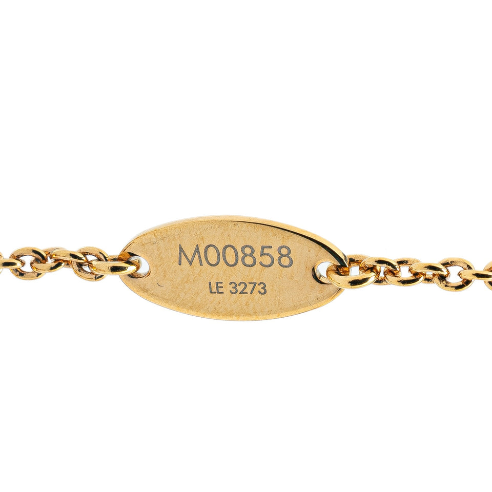 Gold Louis Vuitton Gold Plated Essential V Bracelet