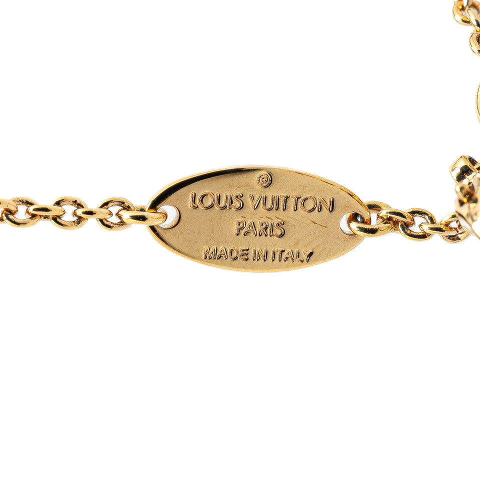 Gold Louis Vuitton Gold Plated Essential V Bracelet