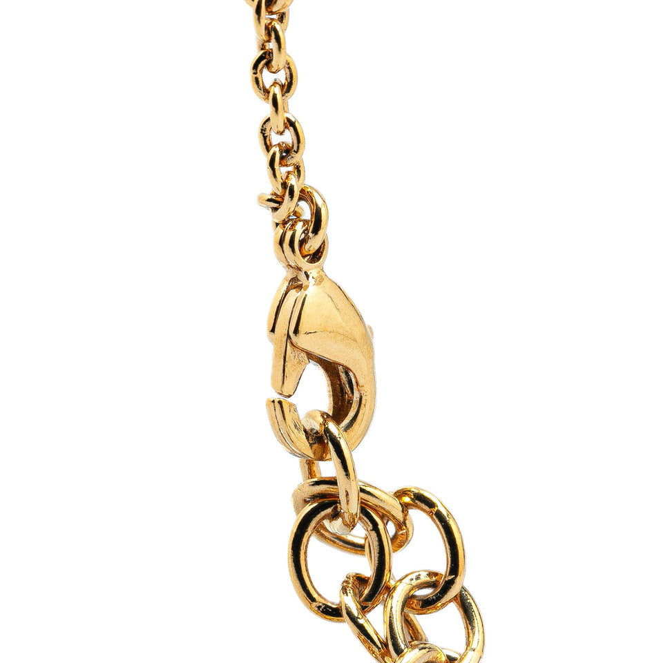 Gold Louis Vuitton Gold Plated Essential V Bracelet