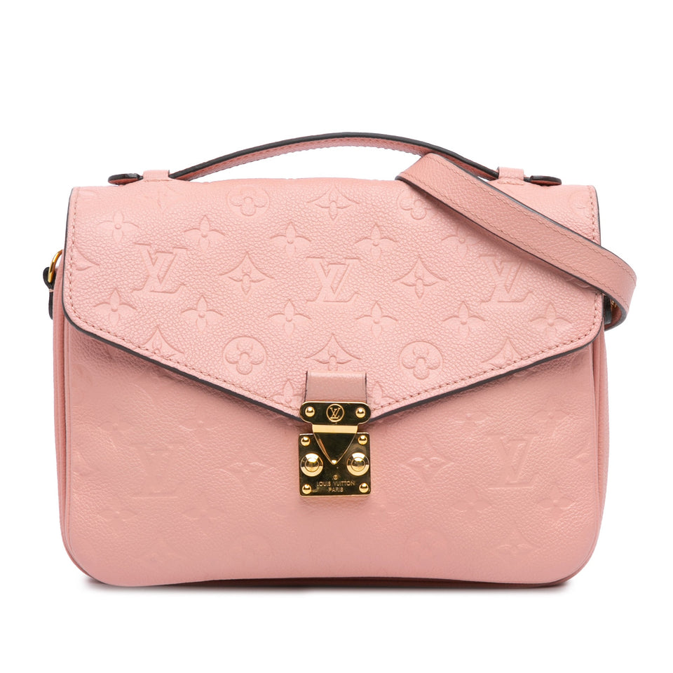 Pink Louis Vuitton Monogram Empreinte Pochette Metis Satchel