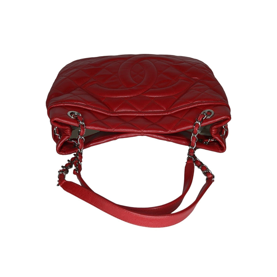 Chanel bags Red Quilted Caviar Timeless Soft Shopper Tote