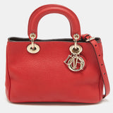 Red Leather Small Diorissimo Tote