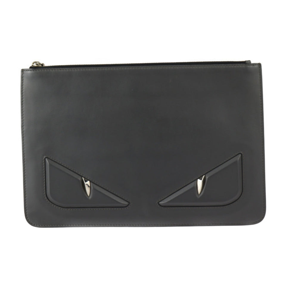 Fendi  Leather Clutch Bag Pouch (Pre-Owned)