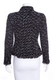 Chanel Cruise 2006 Navy Fantasy Tweed Tie Neck Blazer SZ 34