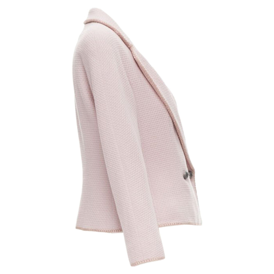 Christian Dior John Galliano Tweed Ribbon Trimmed Blazer