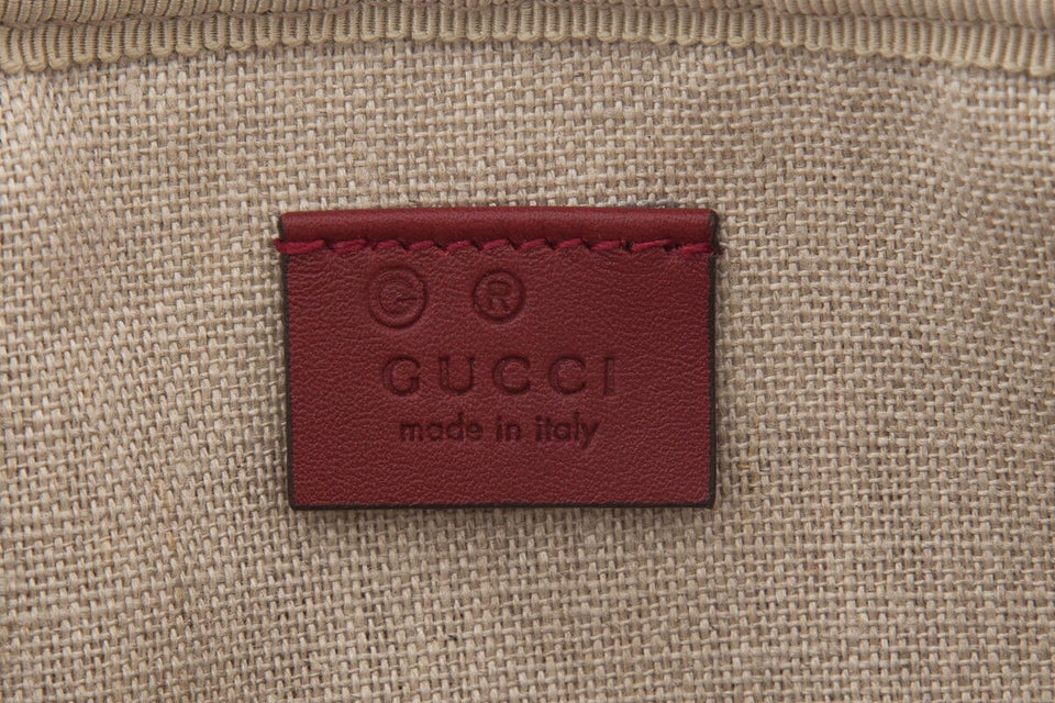 Gucci Microguccissima Red Leather Clutch Bag