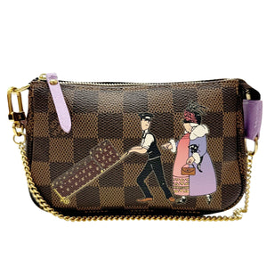 Louis Vuitton Mini Pochette Accessoires  Canvas Clutch Bag