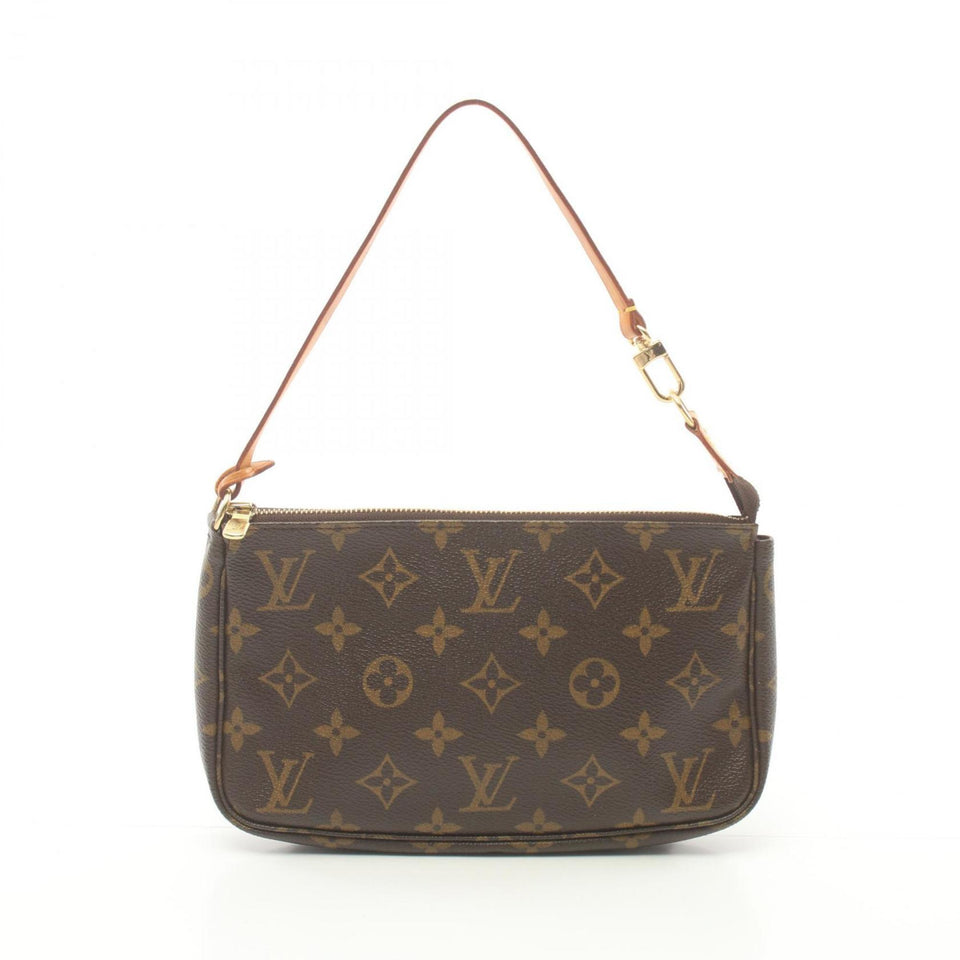 Louis Vuitton Pochette Accessoire  Canvas Clutch Bag