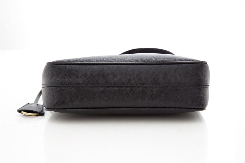 Prada Saffiano Lux Re-Edition 2005 Black Leather Handbag