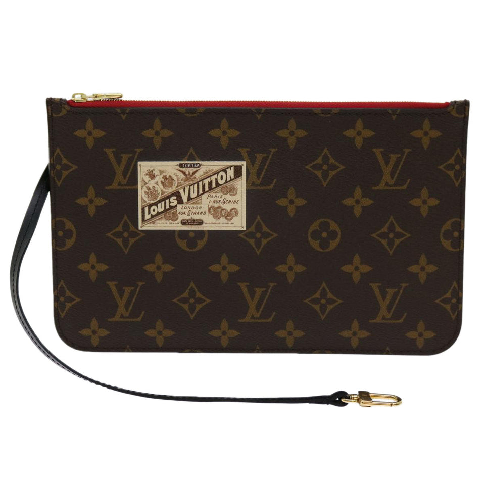 Louis Vuitton Neverfull Pouch  Canvas Clutch Bag