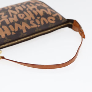 Louis Vuitton Pochette Accessoire  Canvas Clutch Bag