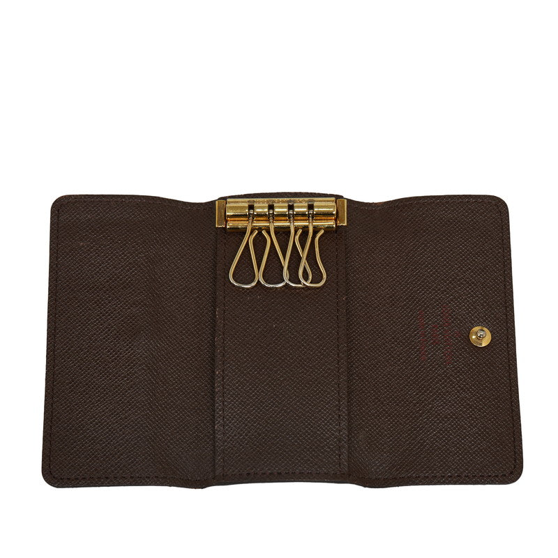 Louis Vuitton Damiere Multicle 4 Keycase N62631 Brown PVC Leather  Louis Vuitton