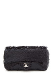 Chanel Black Sequin 2013/14 Single Flap Handbag