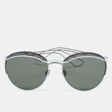 Dior Light Blue/purple Diorround Frame Aviator Sunglasses