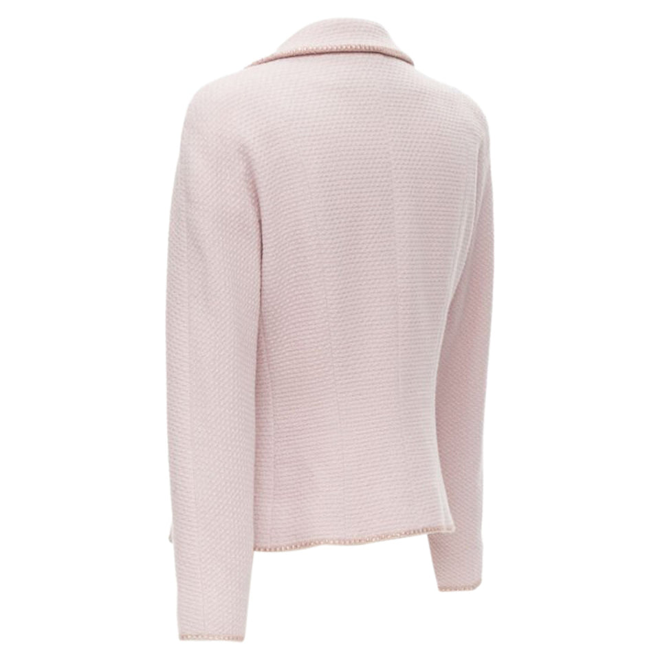 Christian Dior John Galliano Tweed Ribbon Trimmed Blazer