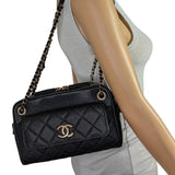 Chanel bag Black Caviar Quilted Small In & Out Camera Case