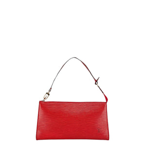 Louis Vuitton Pochette Accessoire  Leather Clutch Bag