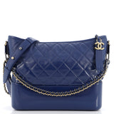 CHANEL Gabrielle Hobo Quilted Goatskin and Patent Medium