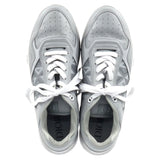 Dior B27 Low Top Sneaker in Grey Calfskin Leather