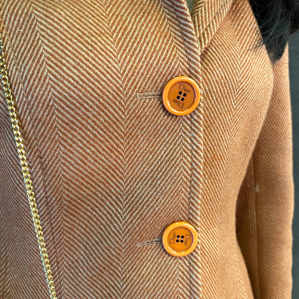 Christian Dior Vintage wool & mink Skirt Suit