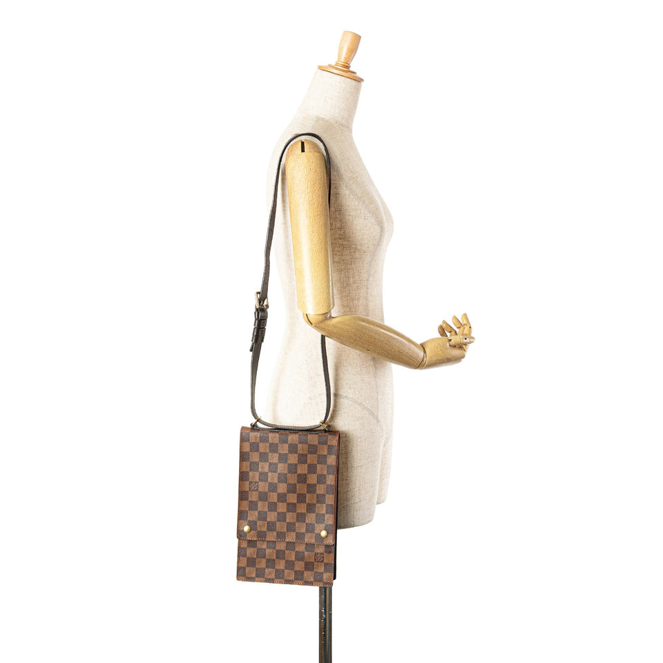 Brown Louis Vuitton Damier Ebene Portobello Crossbody Bag