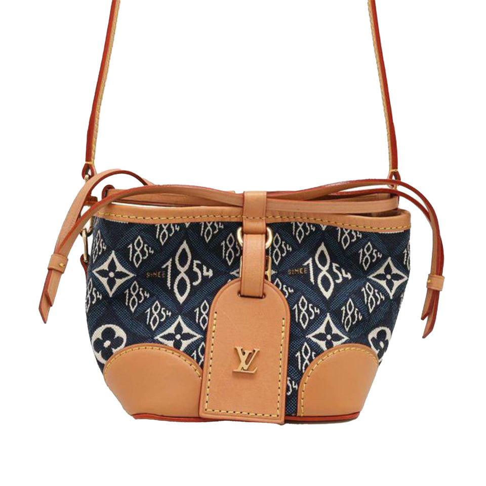 Blue Louis Vuitton Monogram Jacquard Since 1854 Nano Noe Bucket Bag