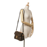 Brown Louis Vuitton Monogram Pochette Metis Satchel