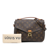 Brown Louis Vuitton Monogram Pochette Metis Satchel
