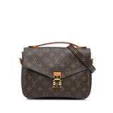 Brown Louis Vuitton Monogram Pochette Metis Satchel