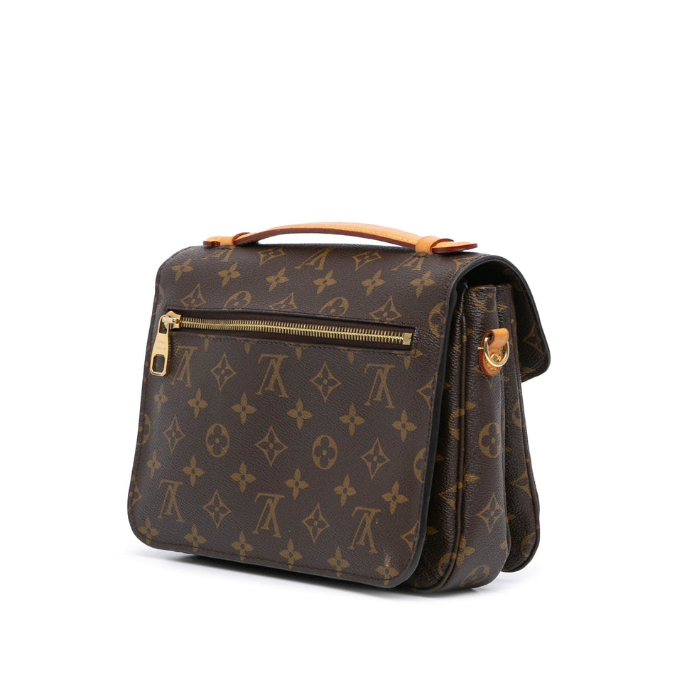 Brown Louis Vuitton Monogram Pochette Metis Satchel