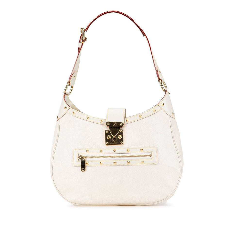 White Louis Vuitton Suhali L Affriolant Bag