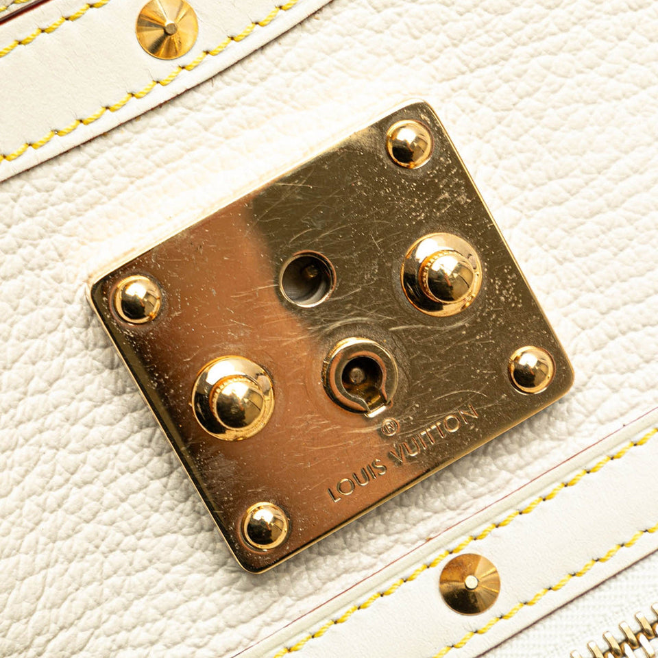 White Louis Vuitton Suhali L Affriolant Bag