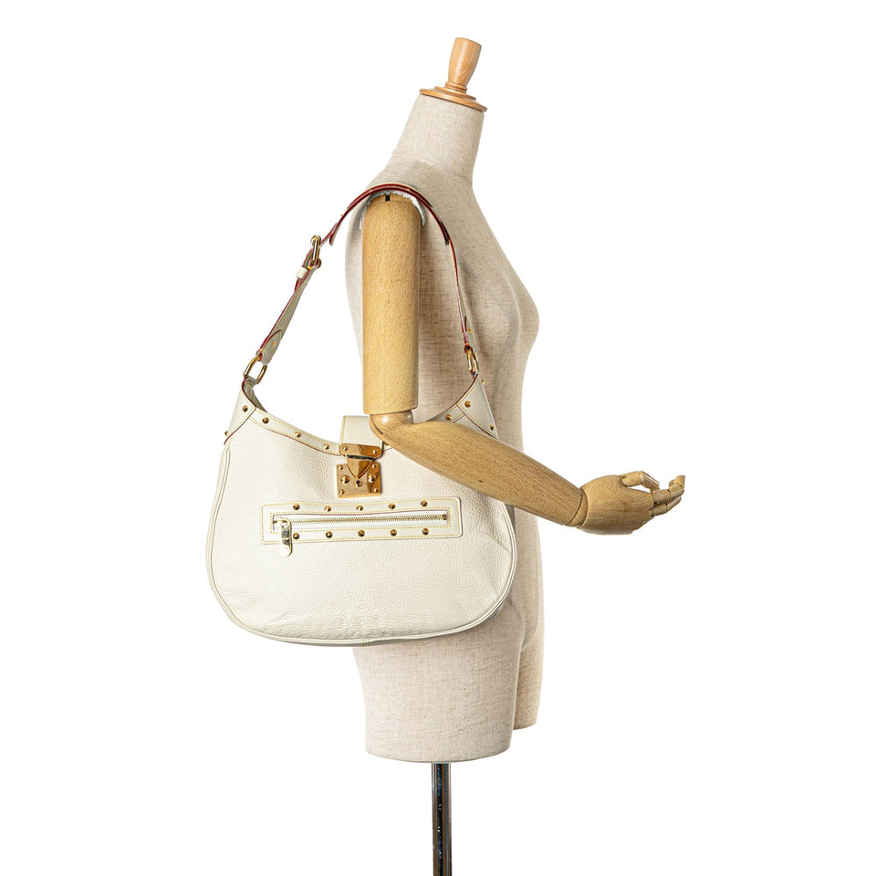White Louis Vuitton Suhali L Affriolant Bag