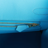 Hermes Birkin 30 Celeste Epsom Gold Hardware