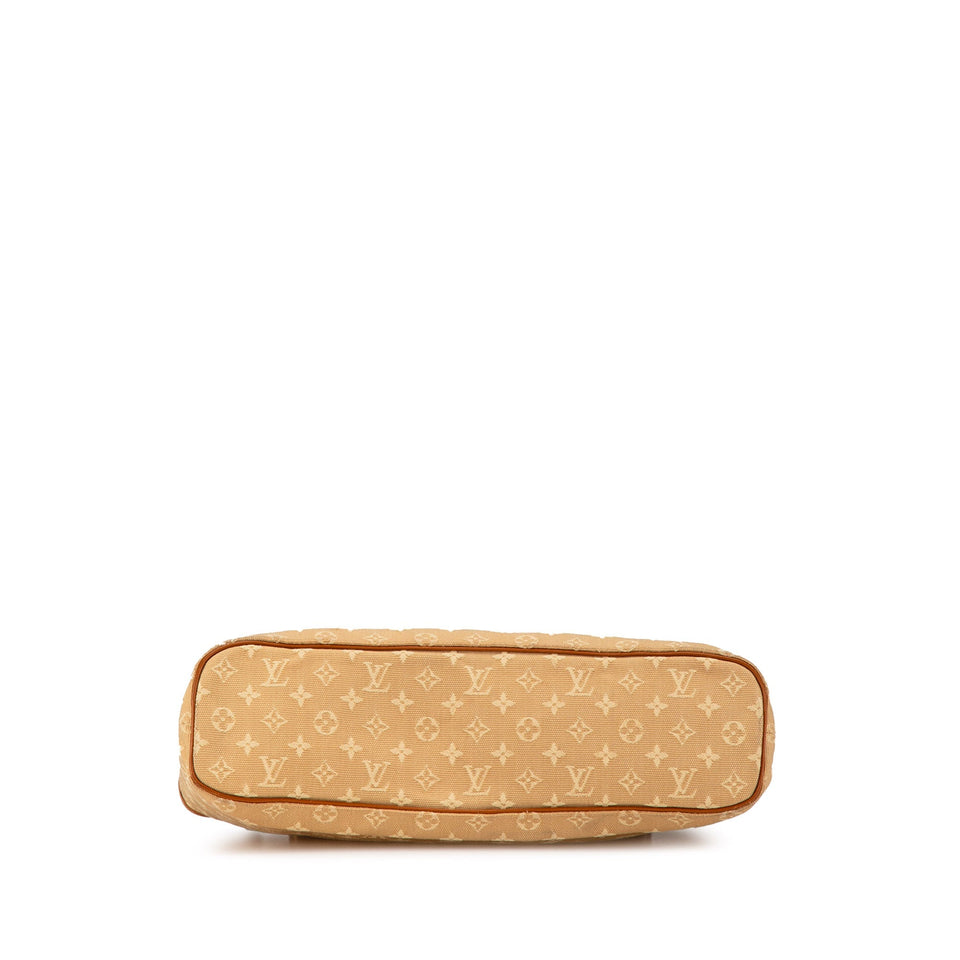 Tan Louis Vuitton Monogram Mini Lin Lucille PM Handbag