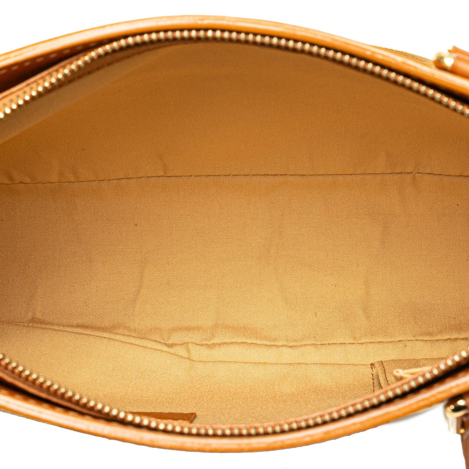 Tan Louis Vuitton Monogram Mini Lin Lucille PM Handbag
