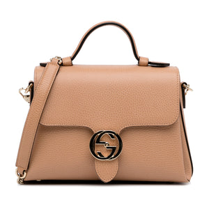 Gucci Interlocking G Brown Calfskin Dollar