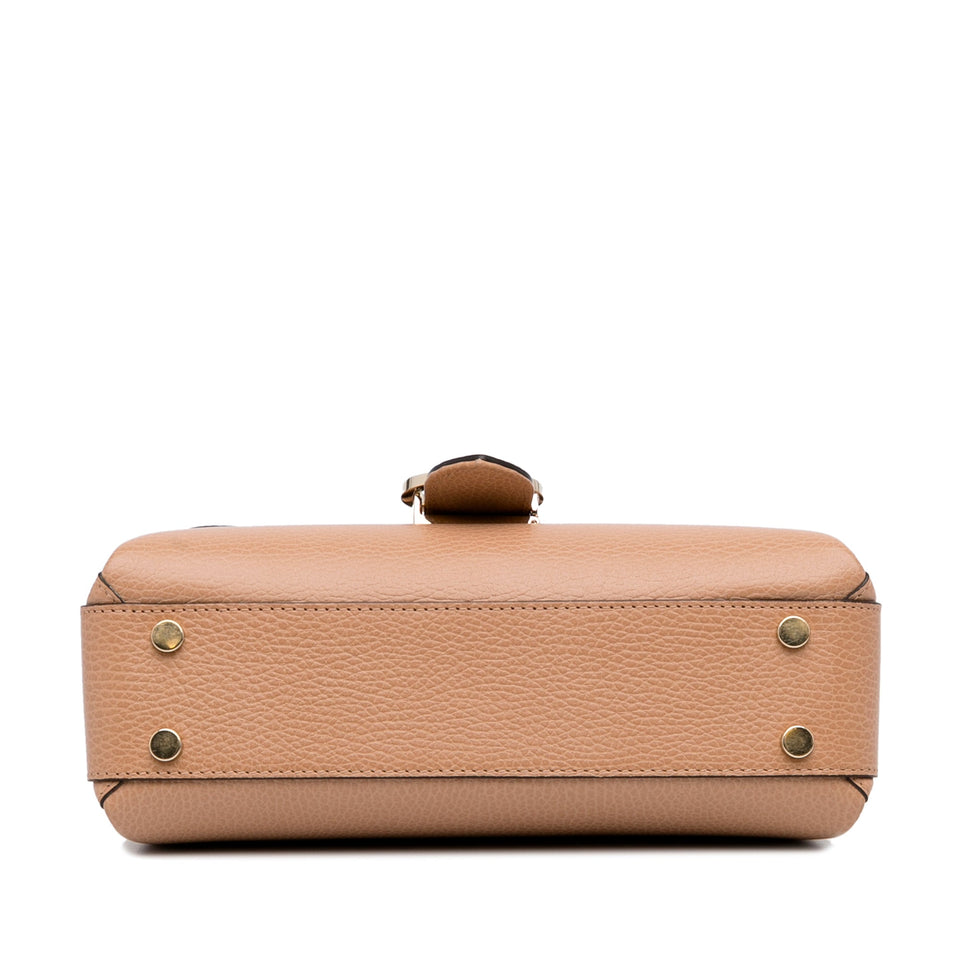 Gucci Interlocking G Brown Calfskin Dollar