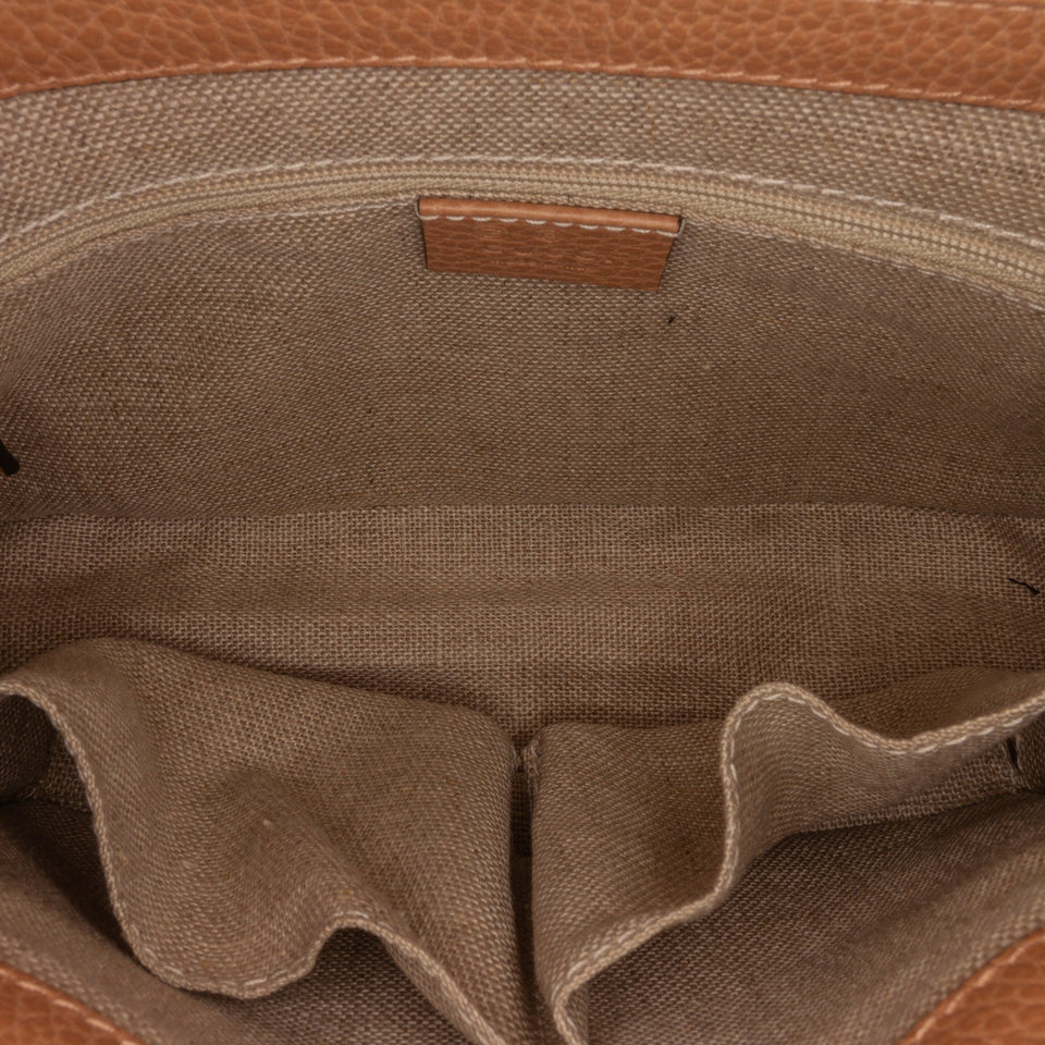 Gucci Interlocking G Brown Calfskin Dollar