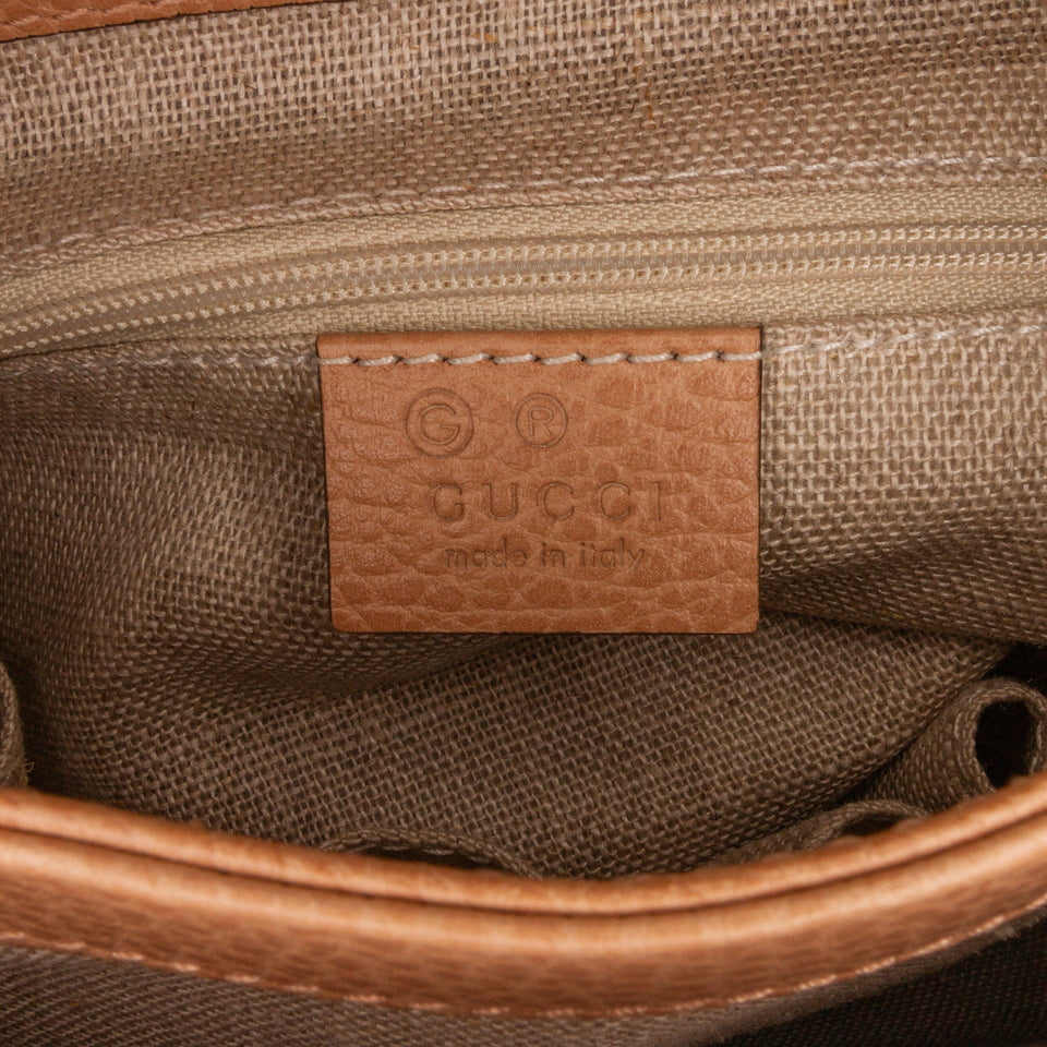 Gucci Interlocking G Brown Calfskin Dollar