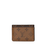 Brown Louis Vuitton Monogram Reverse Card Holder