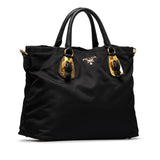 Prada Tessuto Handbag Black Nylon Canvas