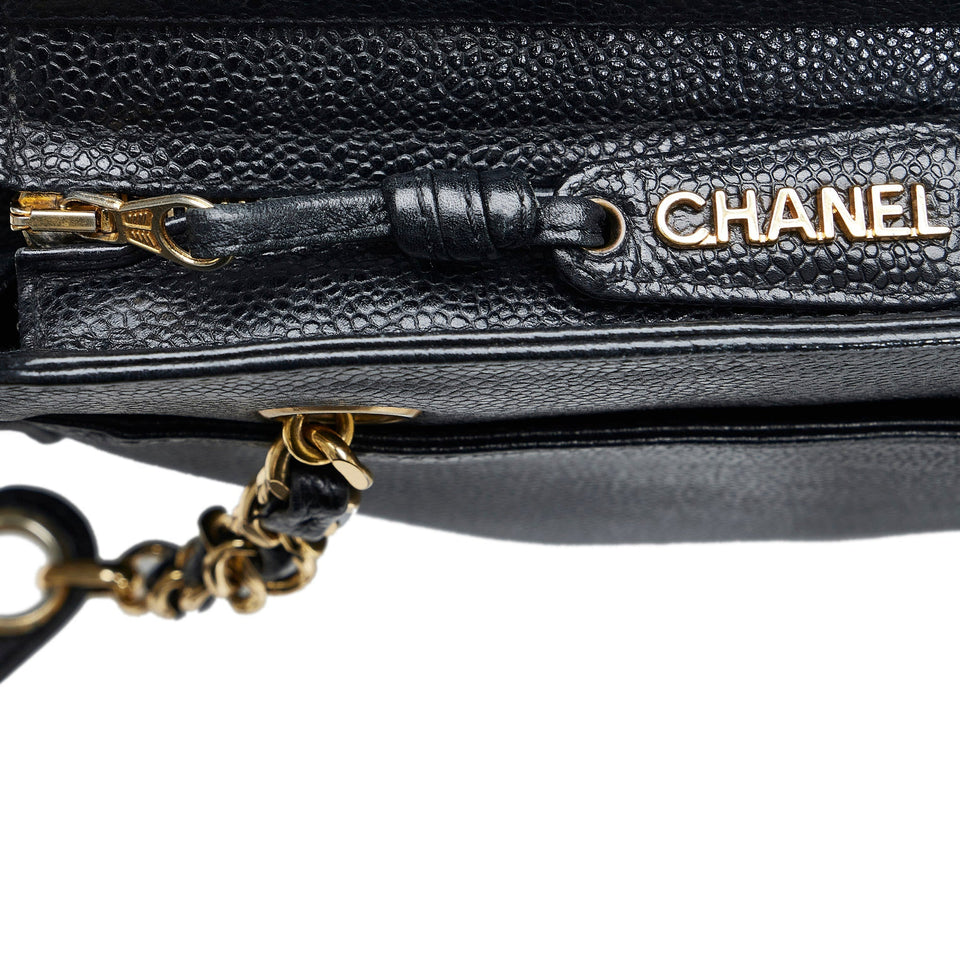 CHANEL Triple Coco Caviar Shoulder Bag