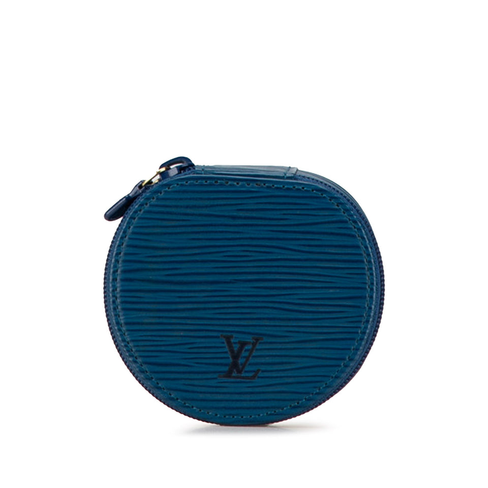 Blue Louis Vuitton Epi Ecrin Bijoux Jewelry Case