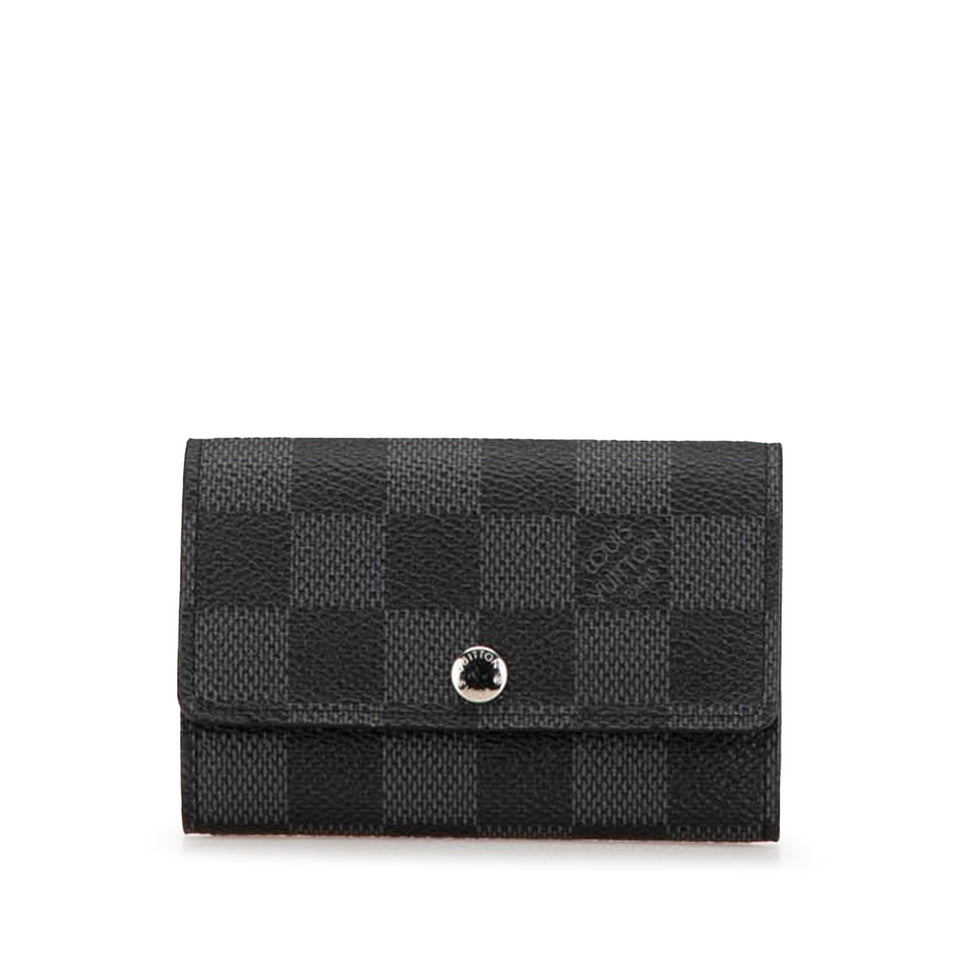 Black Louis Vuitton Damier Graphite 6 Key Holder